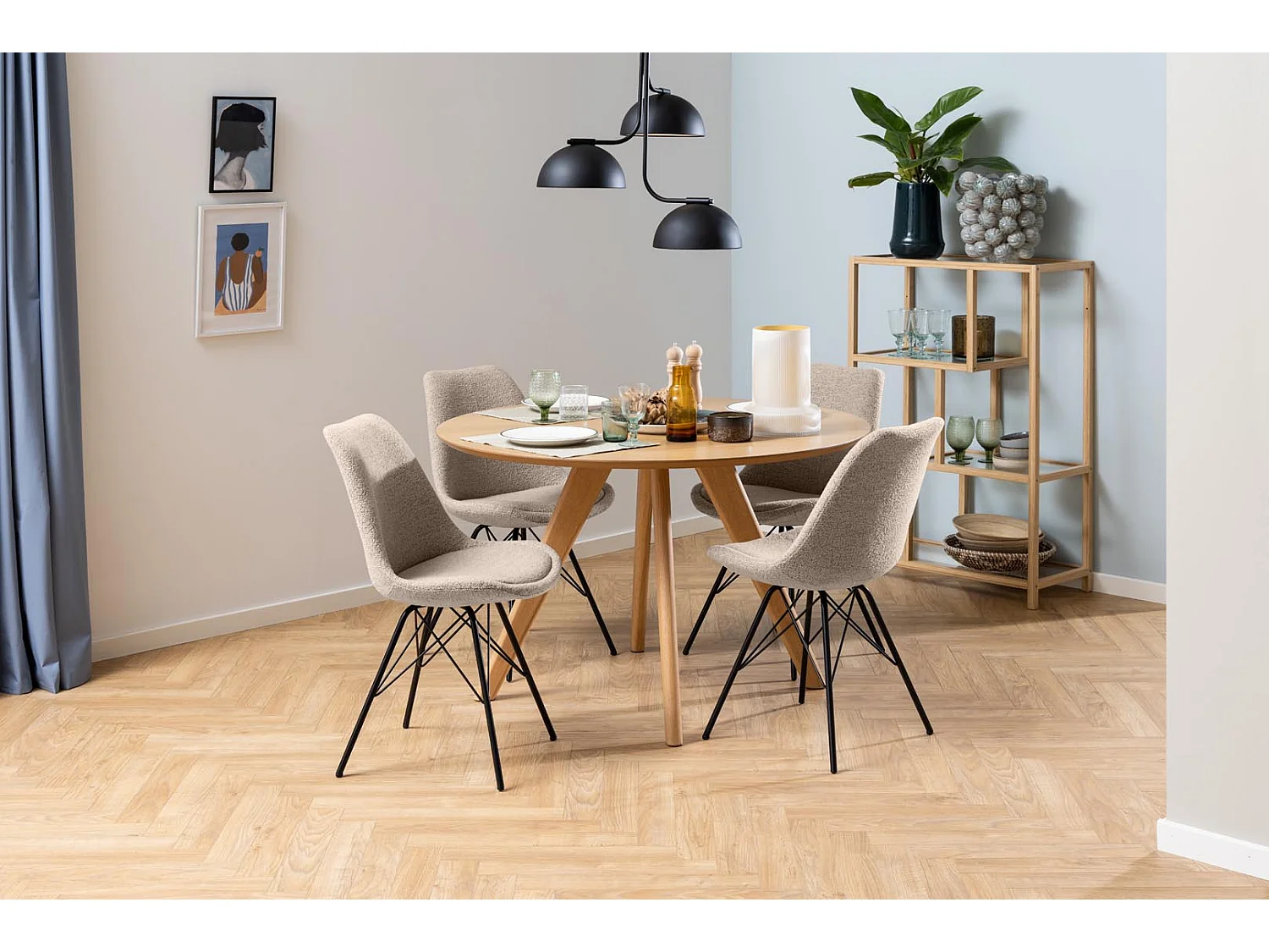 Eris Esszimmerstuhl beige.