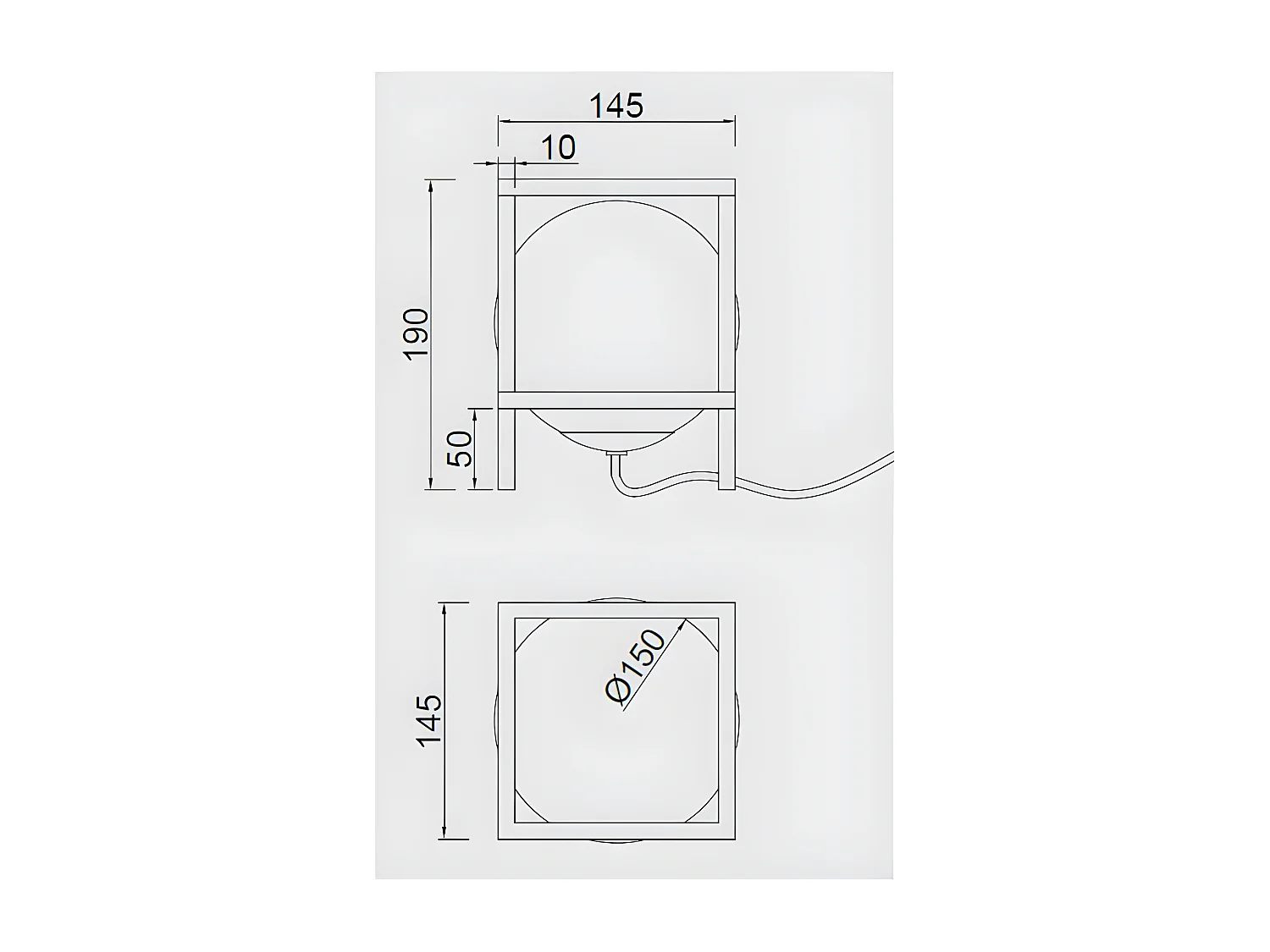 Petit modèle de table DESIGUAL avec tulipe sphérique MANTRA