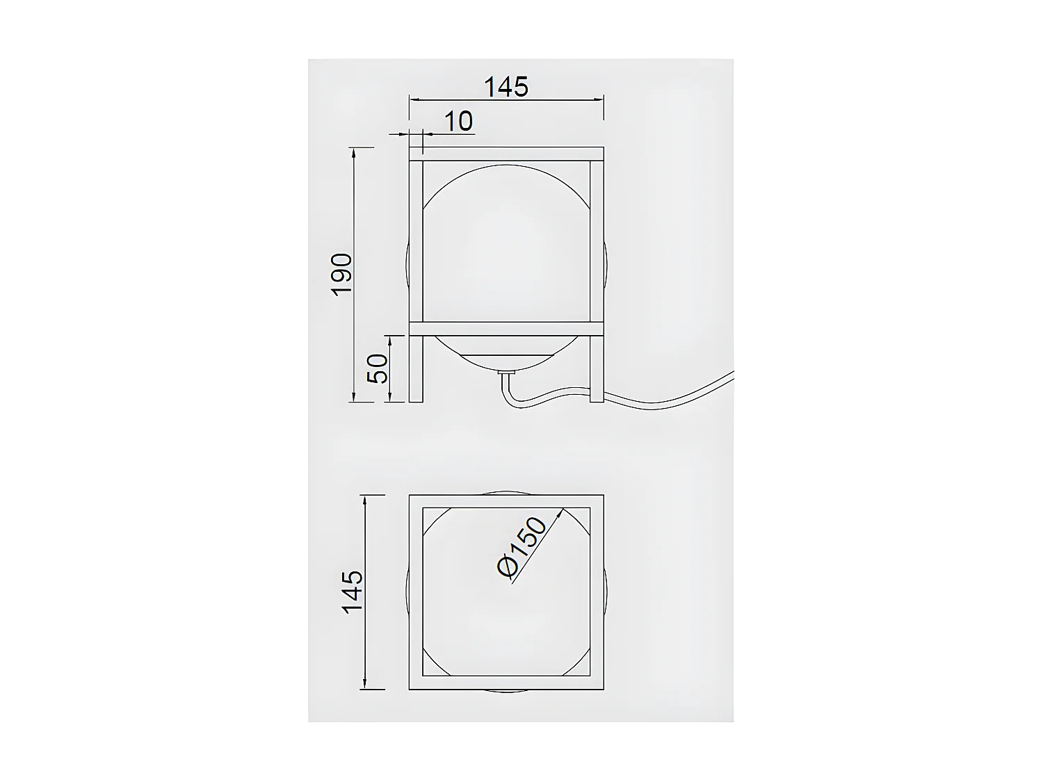 Petit modèle de table DESIGUAL avec tulipe sphérique MANTRA