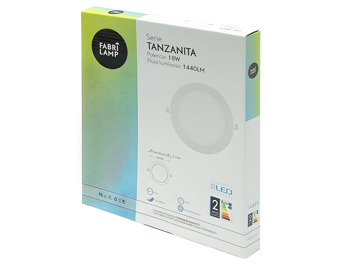 TANZANITE Downlight Rond Blanc 18w 4000k 1440lm FABRILAMP