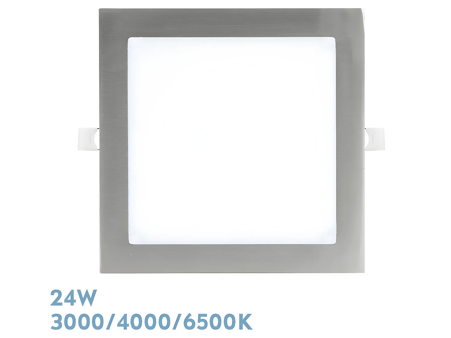 ABACO Downlight Encastré Nickel 24w 3000-4000-6500k carré FABRILAMP