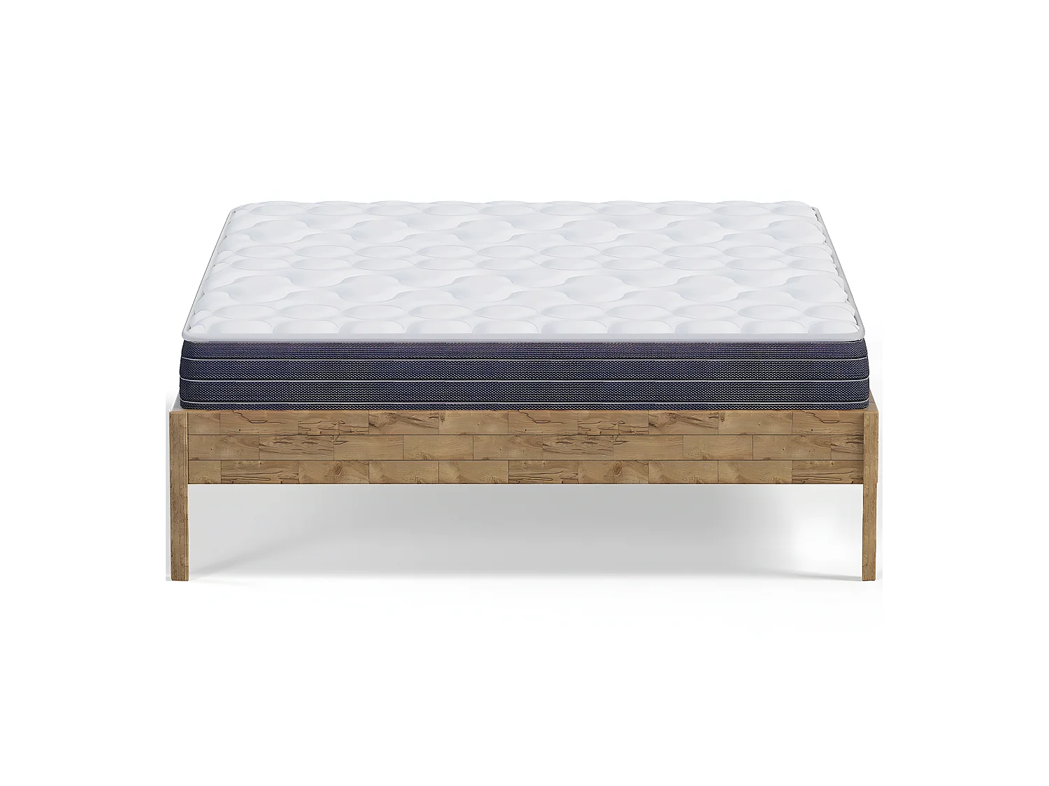 Ensemble lit adulte 180x200 cm en bois massif Aina + Matelas mémoire de forme Memo HR