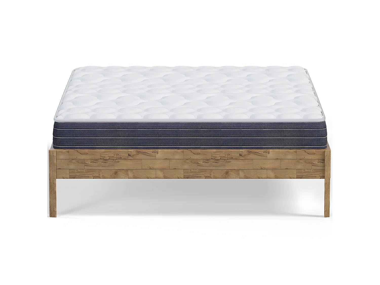 Ensemble lit adulte 180x200 cm en bois massif Aina + Matelas mémoire de forme Memo HR