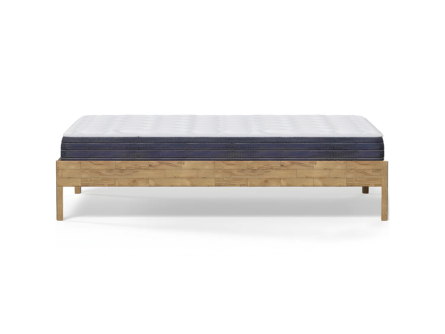 Ensemble lit adulte 180x200 cm en bois massif Aina + Matelas mémoire de forme Memo HR