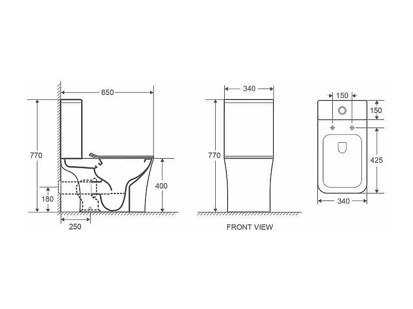 Inodoro cerámica PALERMO cisterna baja