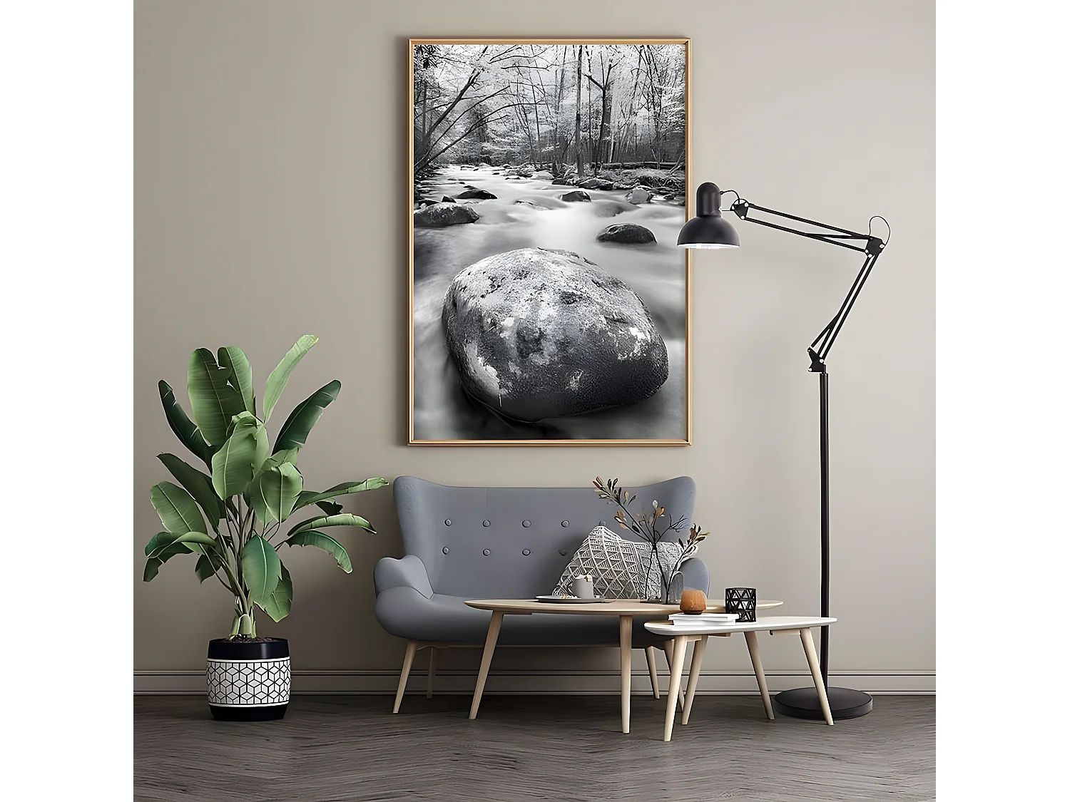 Pied articulable Flexo Noir Mate FABRILAMP