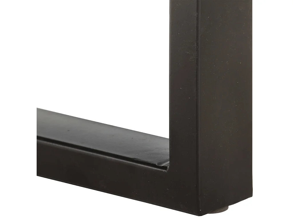 Banc 110 cm Bois de récupération solide et acier