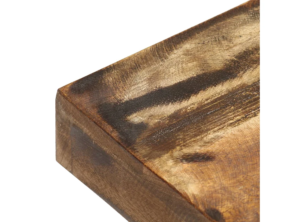 Banc 110 cm Bois de récupération solide et acier