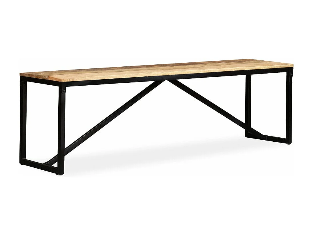 Banc Bois de manguier massif 160x35x45 cm