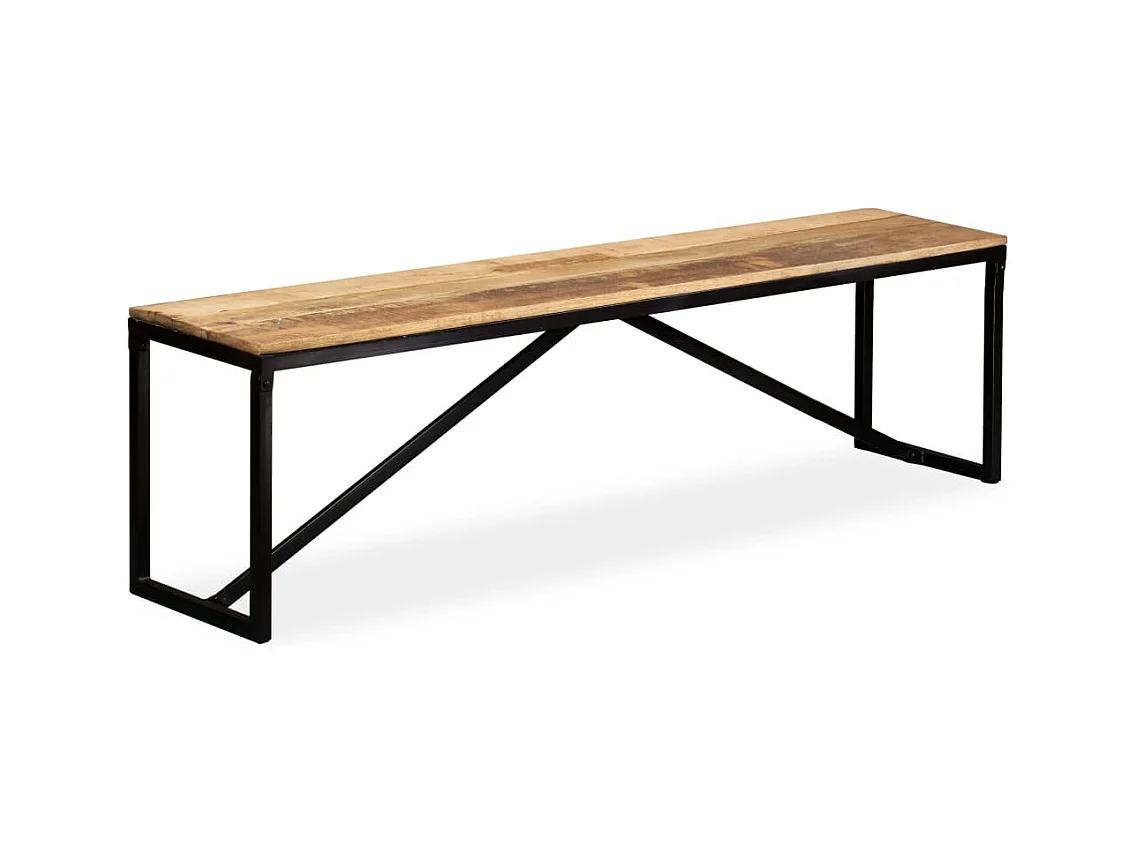 Banc Bois de manguier massif 160x35x45 cm