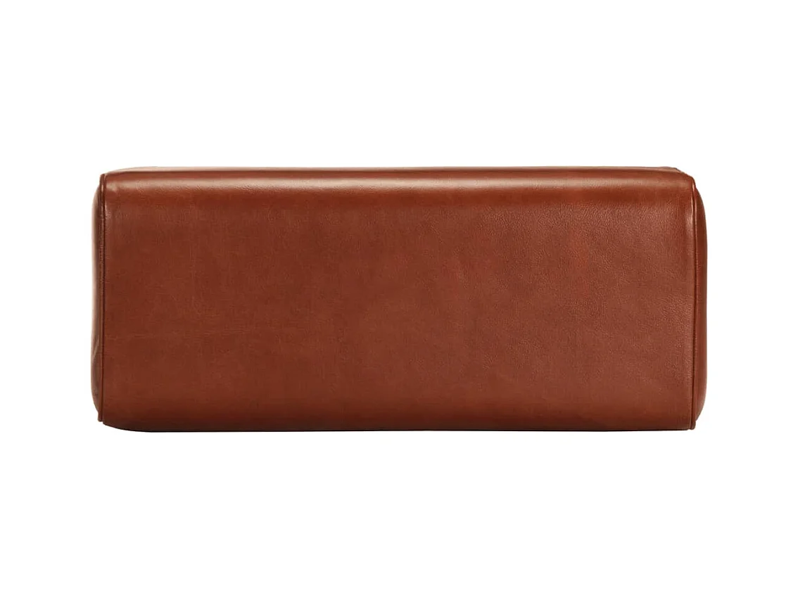 Banc saut de cheval 58 cm marron cuir véritable et manguier