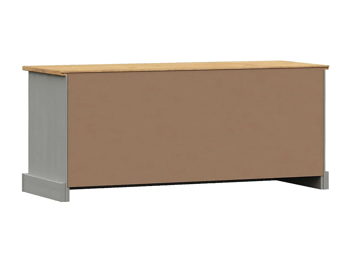 Schuhbank VIGO Grau 106x35x45 cm Massivholz Kiefer