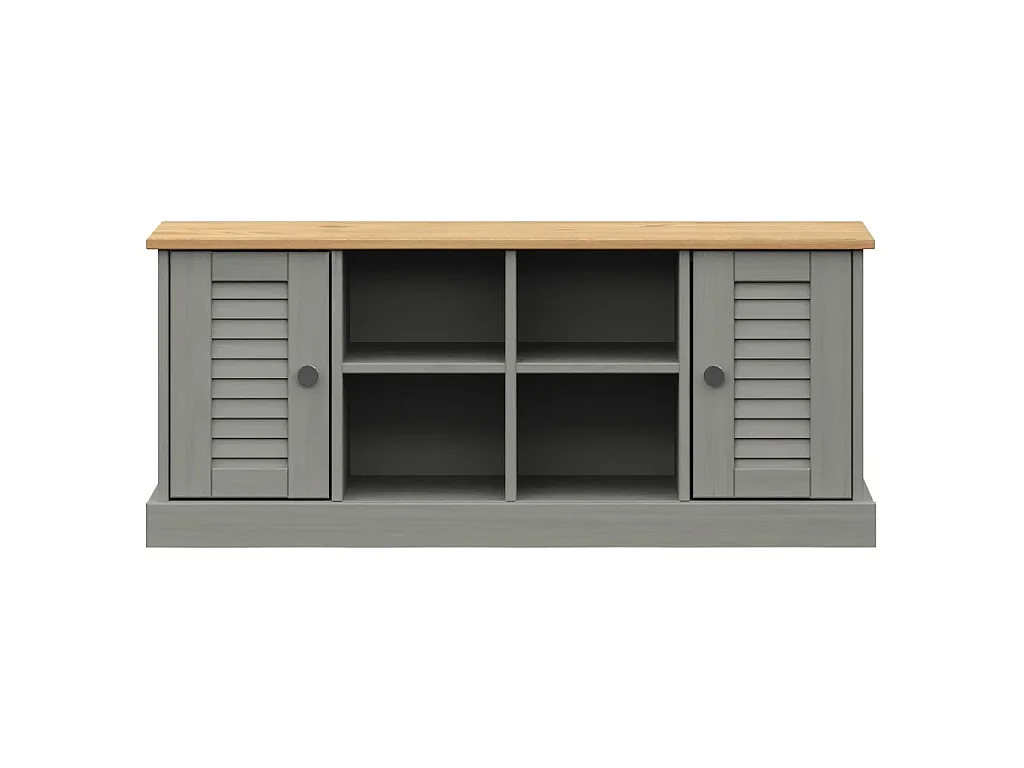 Schoenenbank VIGO 106x35x45 cm massief grenenhout grijs