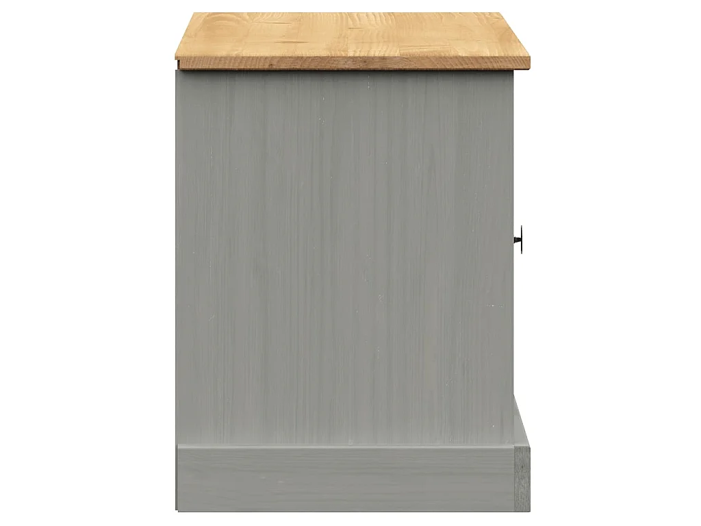 Schoenenbank VIGO 106x35x45 cm massief grenenhout grijs