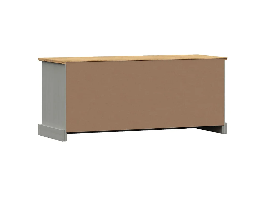 Schoenenbank VIGO 106x35x45 cm massief grenenhout grijs
