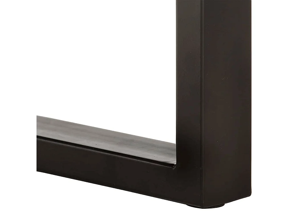 Banc au bord naturel du bois 110 cm Bois d'acacia solide acier
