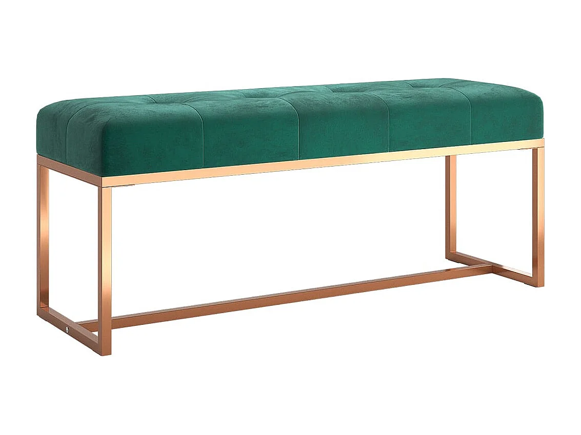 Banc Vert foncé 110x36x45 cm Velours