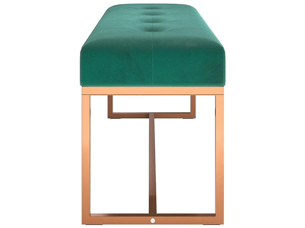 Sitzbank Dunkelgrün 110x36x45 cm Samt