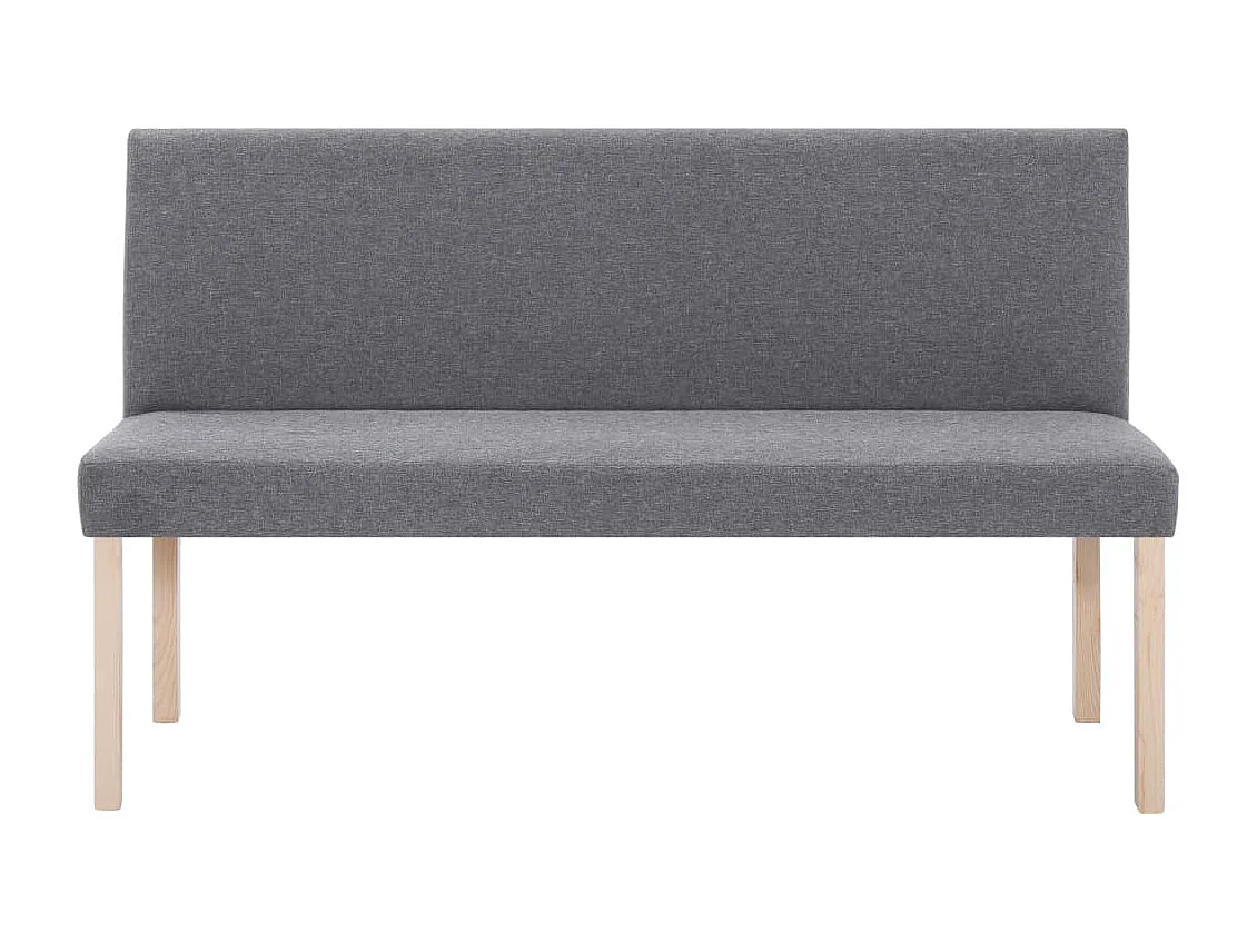 Banc 139,5 cm Gris clair Polyester