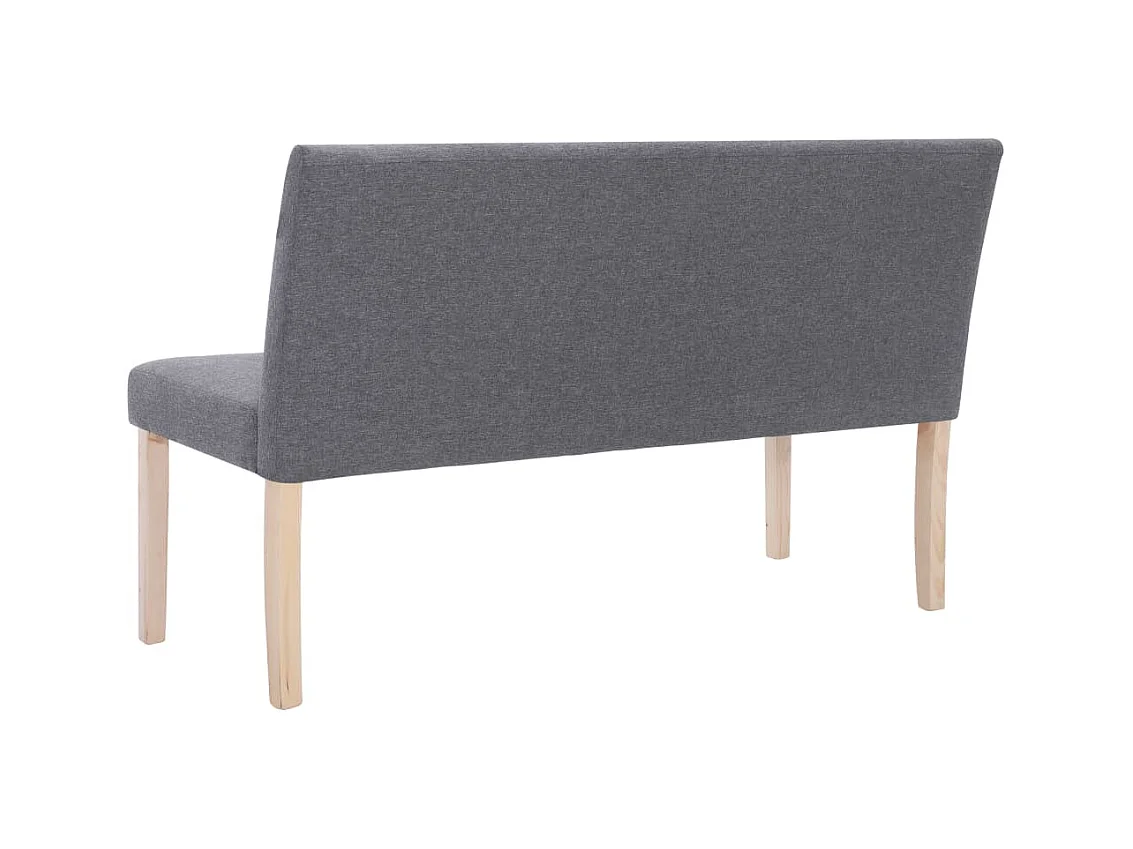 Banc 139,5 cm Gris clair Polyester