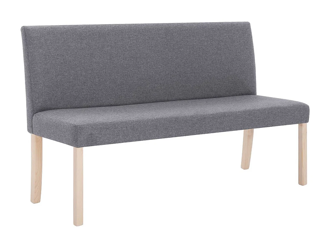 Banc 139,5 cm Gris clair Polyester