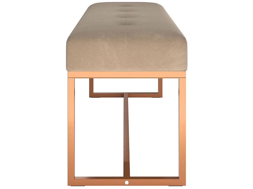 Bankje 110x36x45 cm fluweel beige