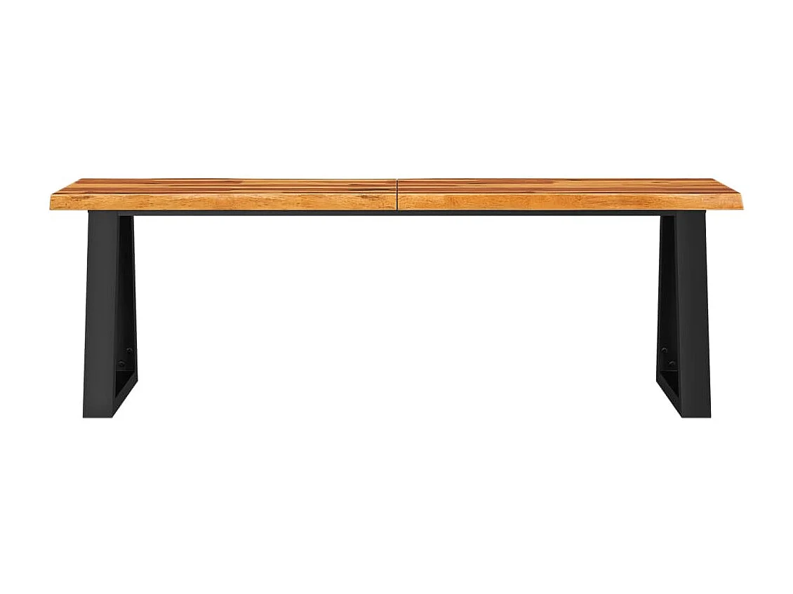 Banc avec bord vivant 140 cm bois d'acacia massif