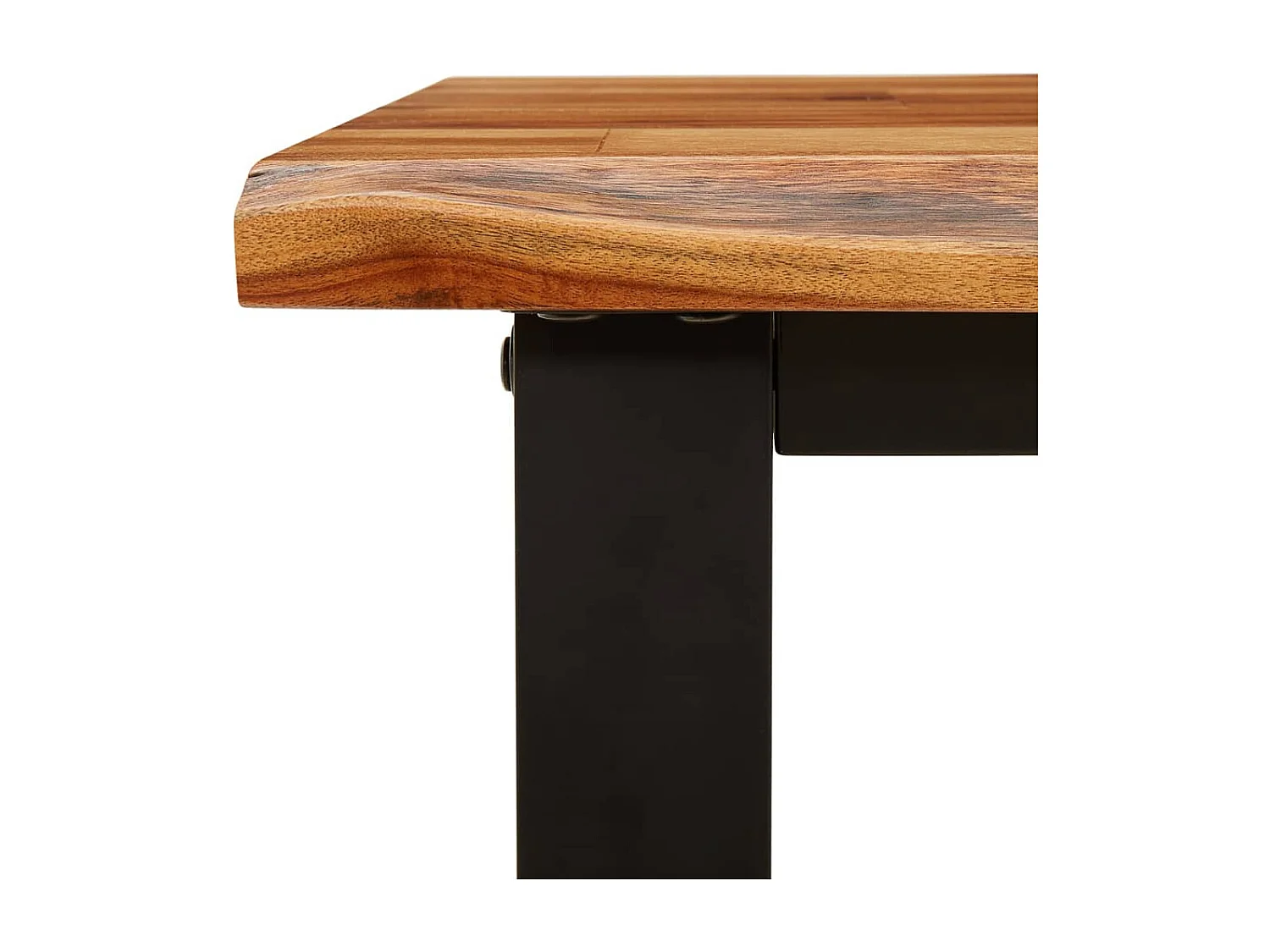 Banc avec bord vivant 140 cm bois d'acacia massif