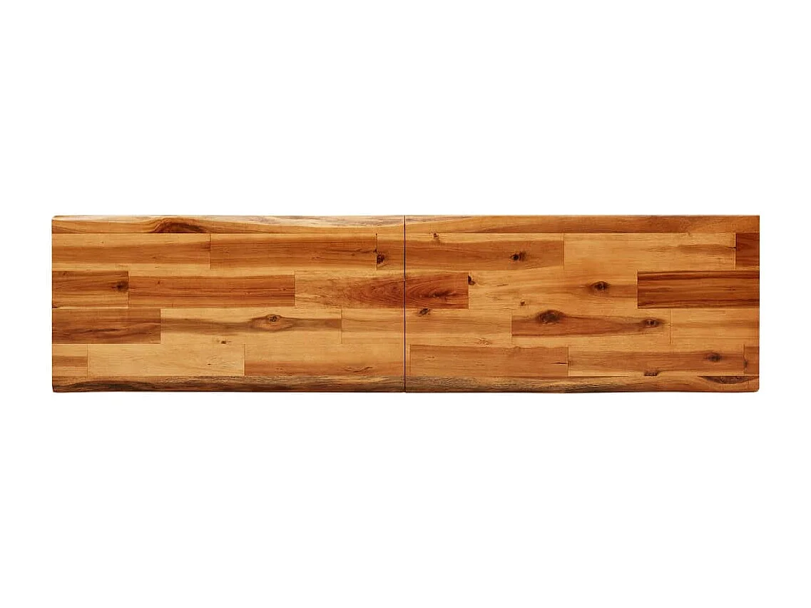 Banc avec bord vivant 140 cm bois d'acacia massif
