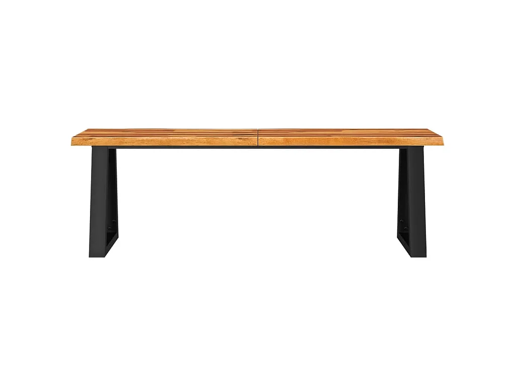 Banc avec bord vivant 140 cm bois d'acacia massif