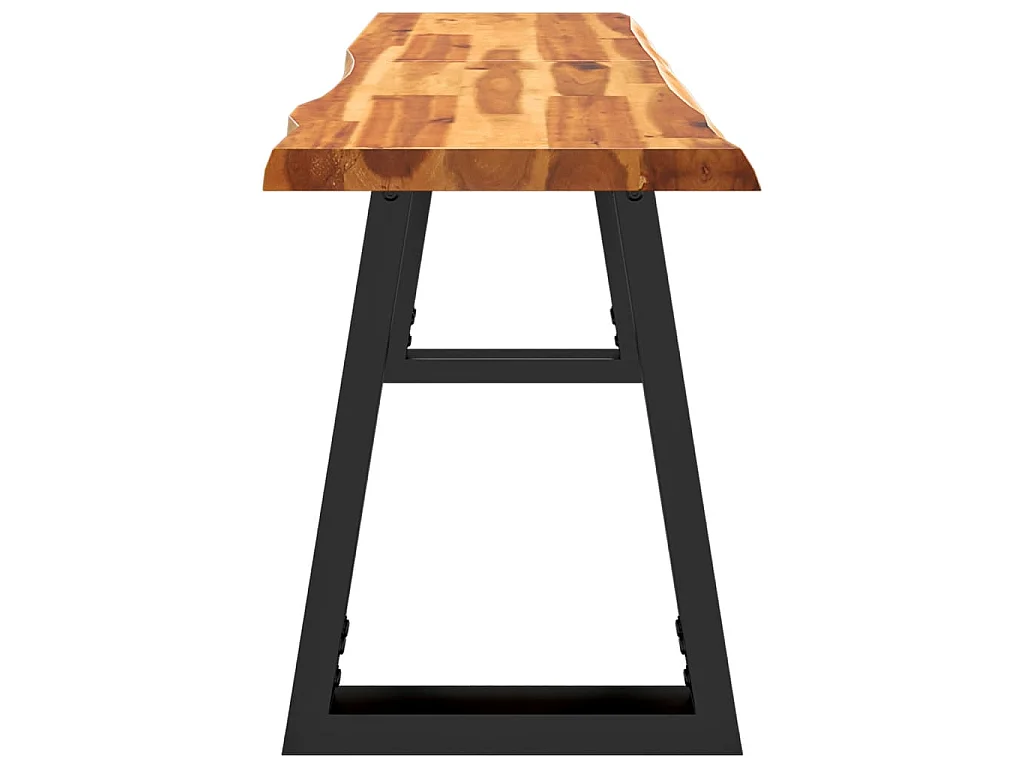 Banc avec bord vivant 140 cm bois d'acacia massif