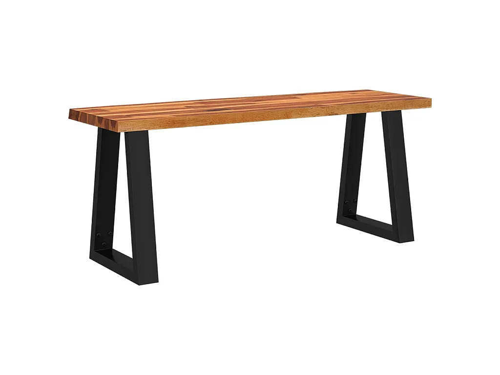 Banc avec bord vivant 110 cm bois d'acacia massif