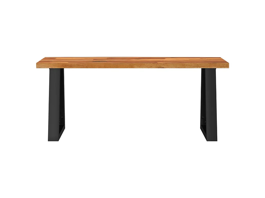 Banc avec bord vivant 110 cm bois d'acacia massif