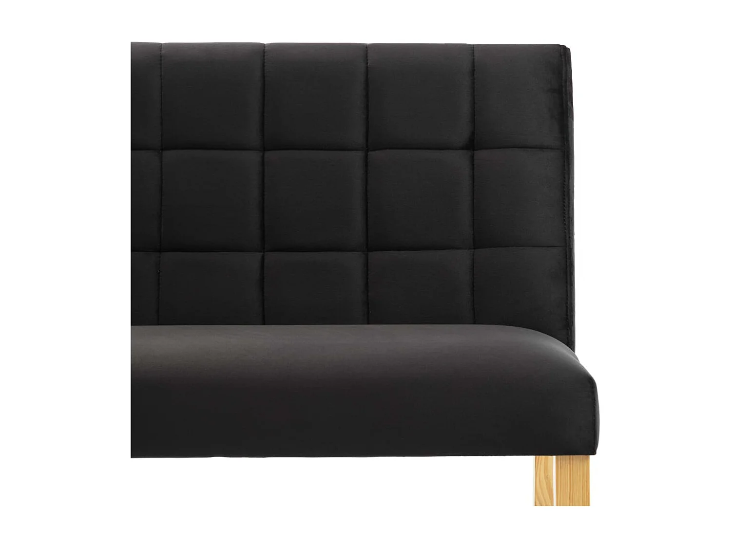 Bank 140 cm Schwarz Samt