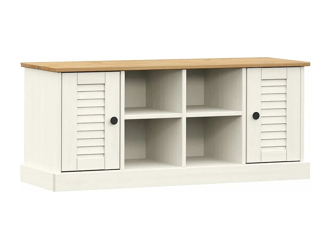 Schuhbank VIGO Weiß 106x35x45 cm Massivholz Kiefer
