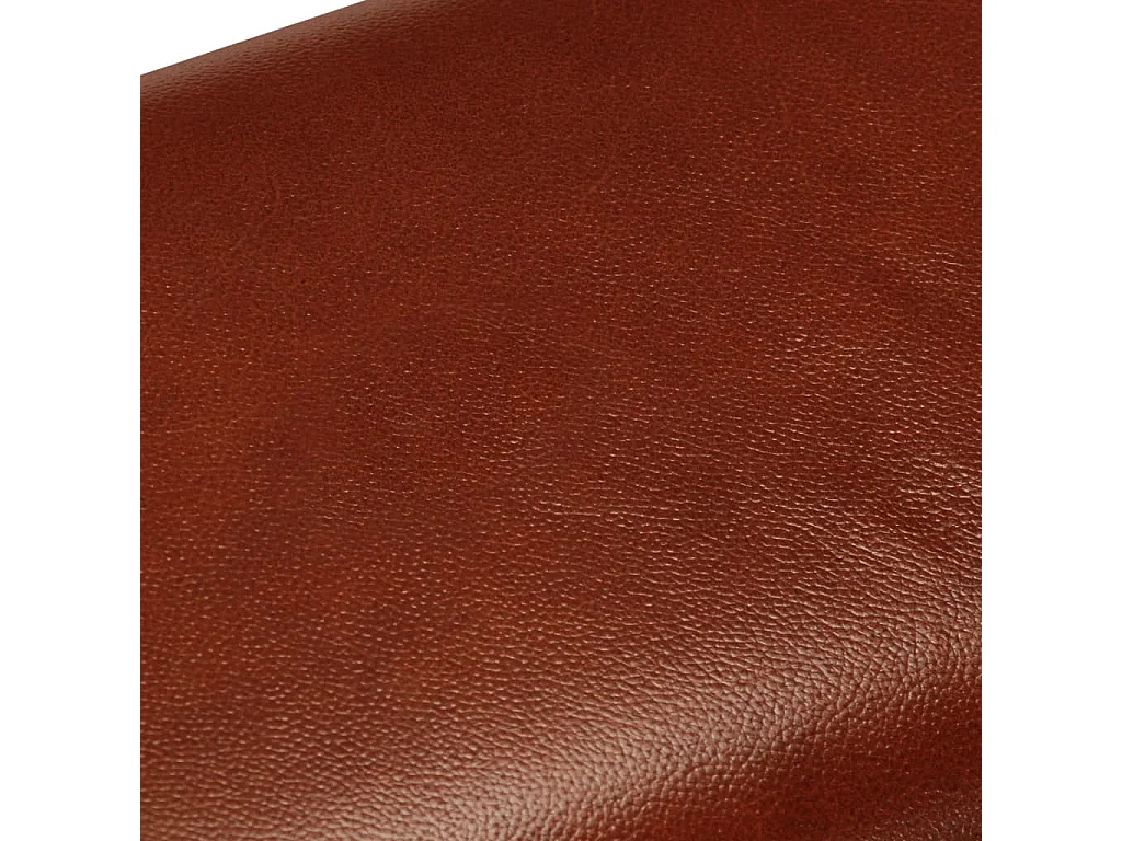 Sitzbank Turnbock-Design 38 cm Braun Echtleder Massivholz Mango