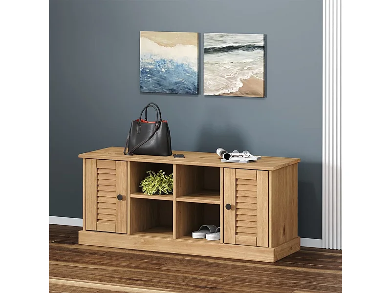 Schoenenbank VIGO 106x35x45 cm massief grenenhout