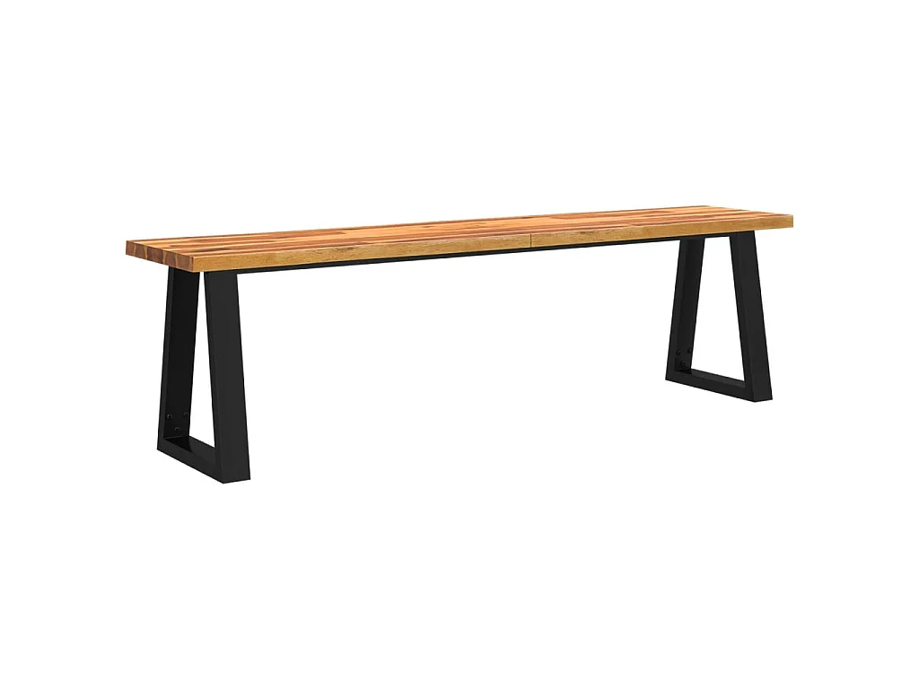 Banc avec bord vivant 160 cm bois d'acacia massif