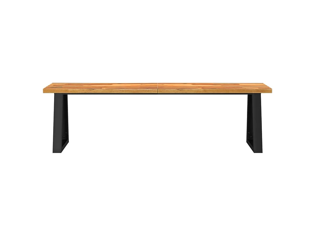Banc avec bord vivant 160 cm bois d'acacia massif