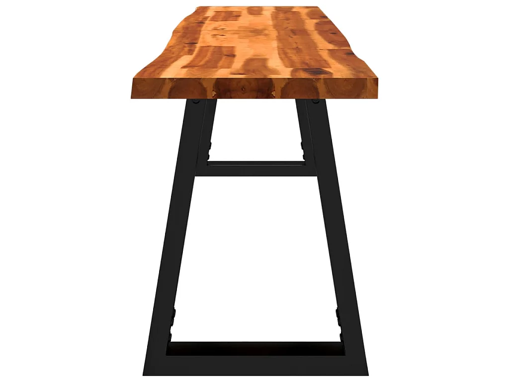 Banc avec bord vivant 160 cm bois d'acacia massif