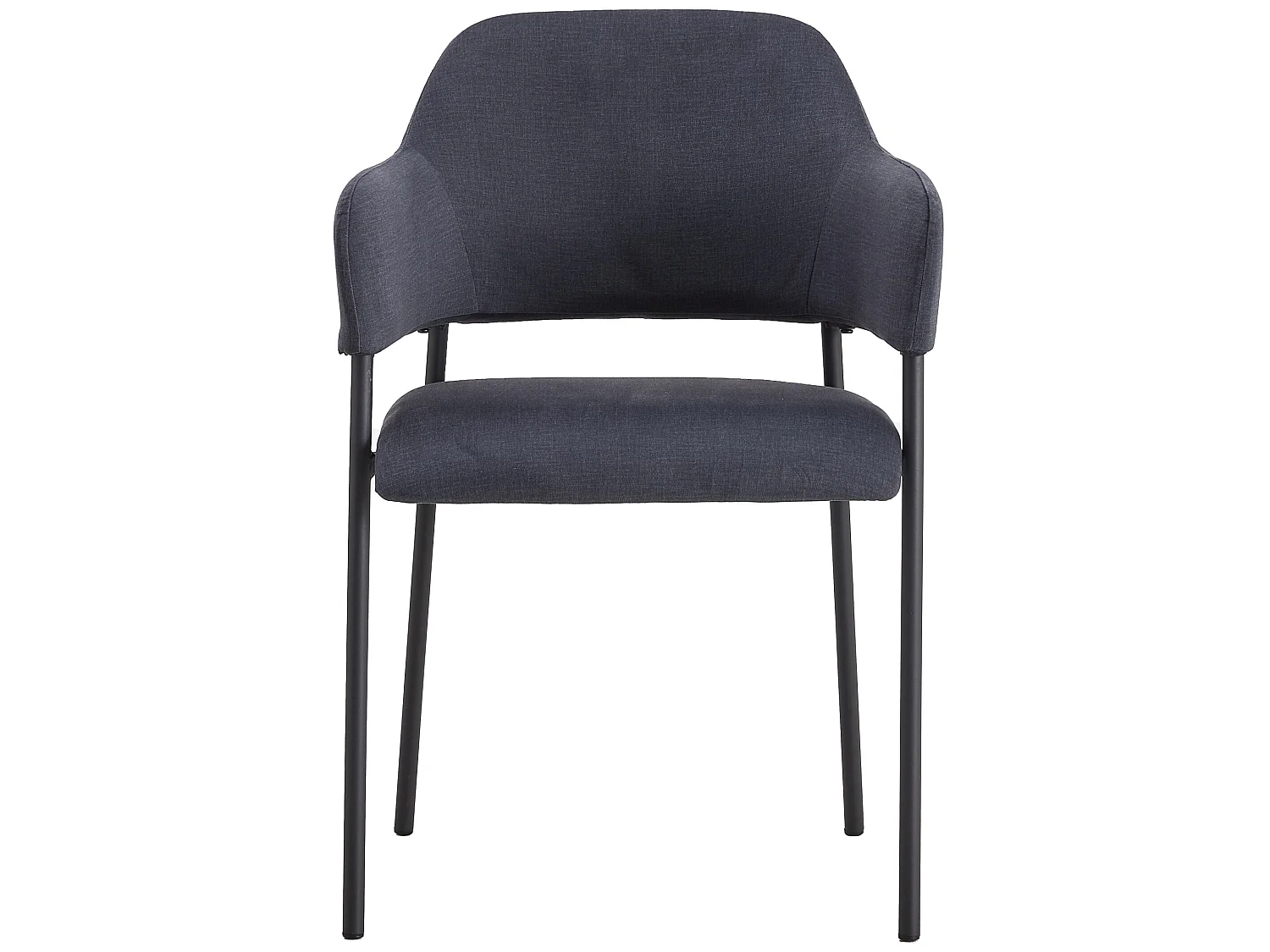 Chaise tapissée avec accoudoirs - graphite - AZHAI