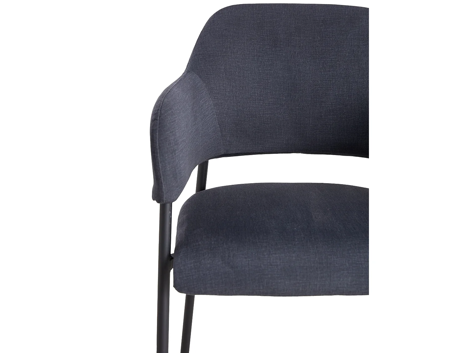 Chaise tapissée avec accoudoirs - graphite - AZHAI