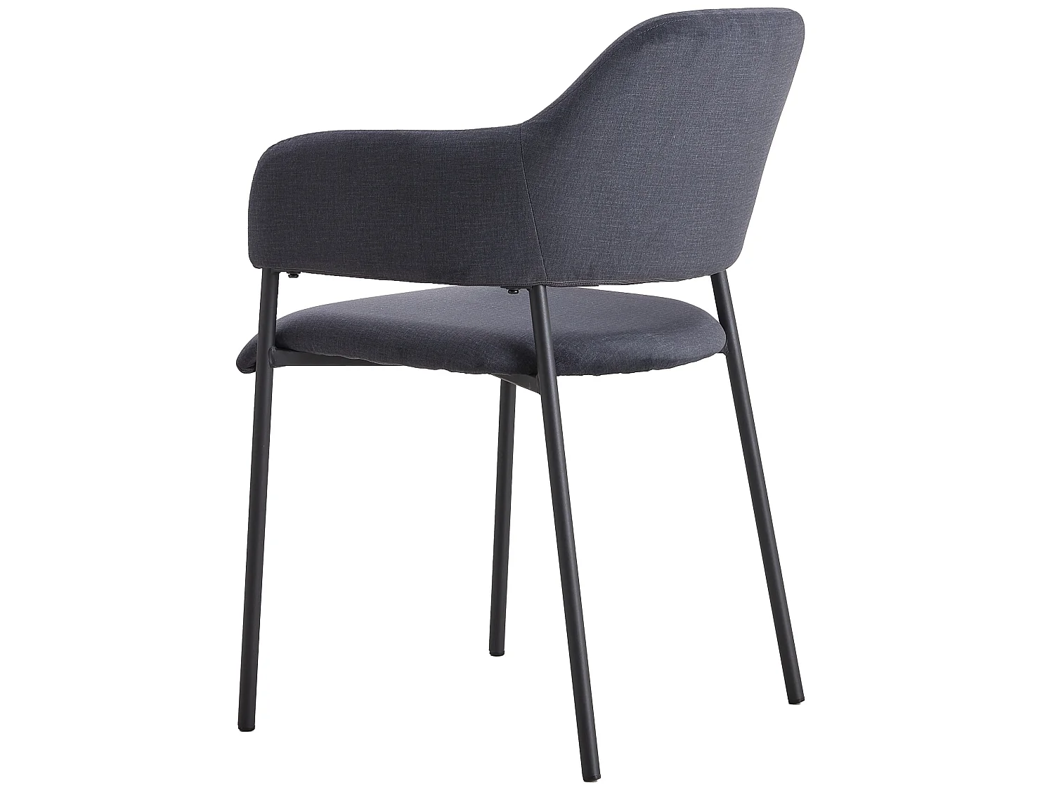 Chaise tapissée avec accoudoirs - graphite - AZHAI