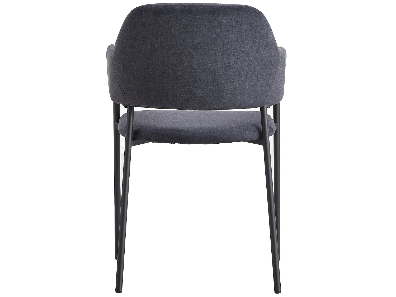 Chaise tapissée avec accoudoirs - graphite - AZHAI