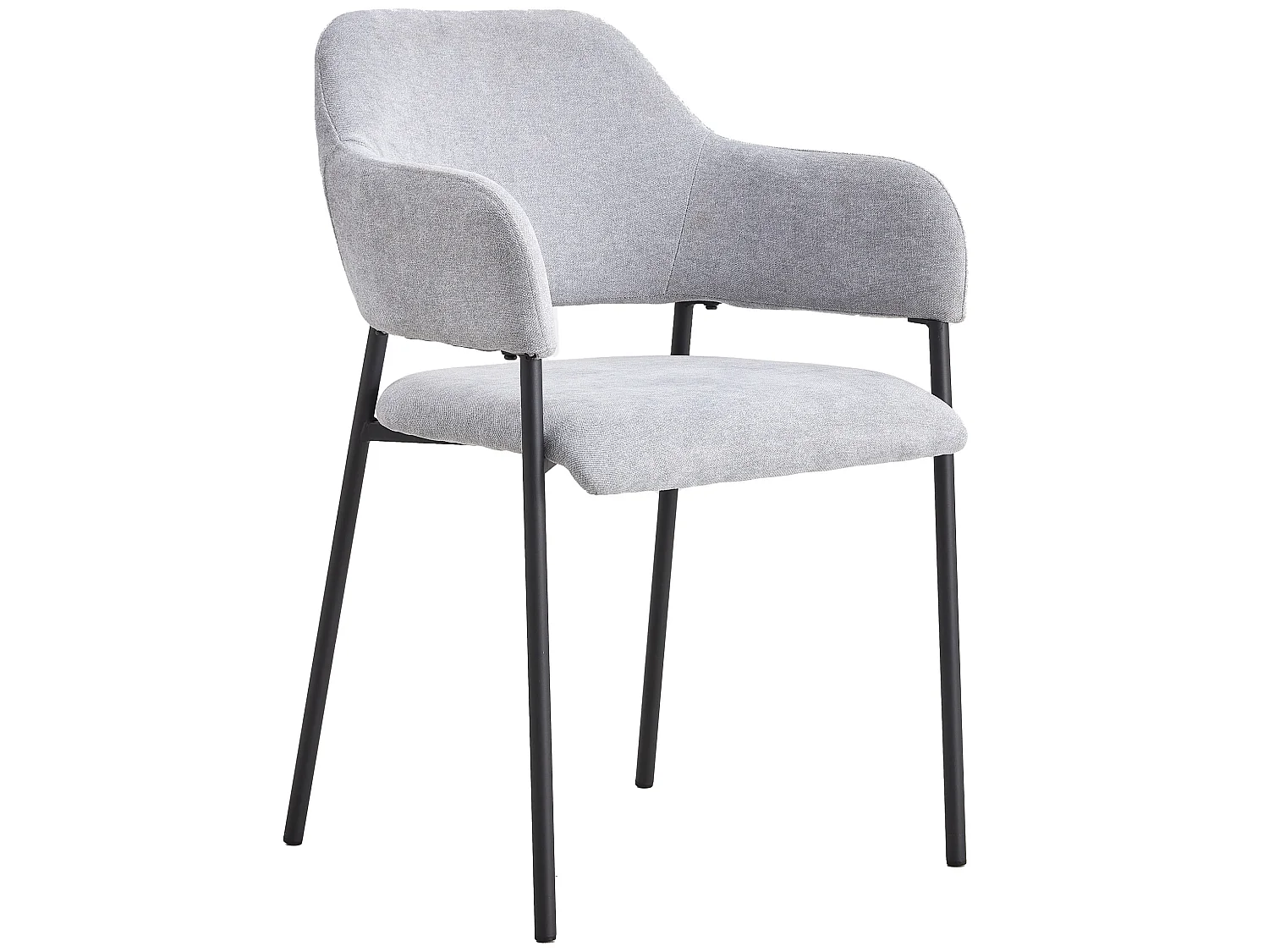 Chaise tapissée avec accoudoirs - bleu clair - AZHAI