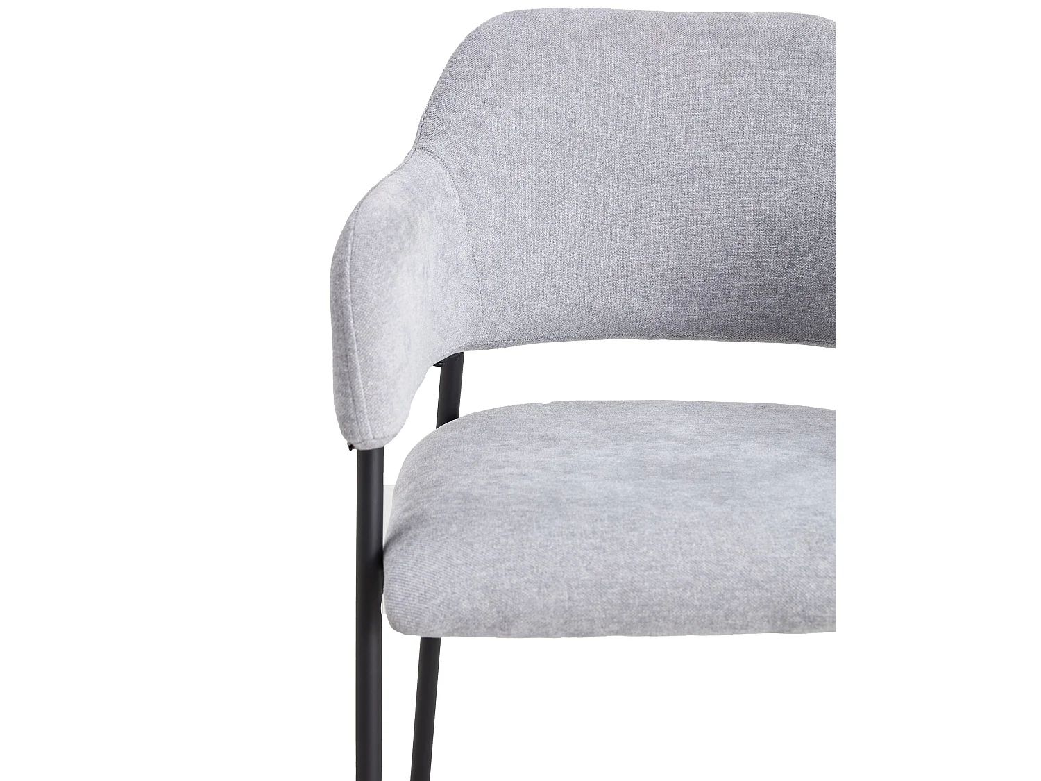 Chaise tapissée avec accoudoirs - bleu clair - AZHAI