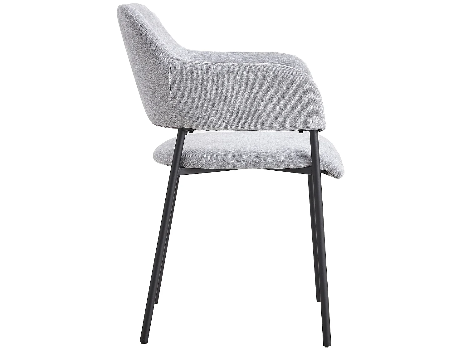 Chaise tapissée avec accoudoirs - bleu clair - AZHAI