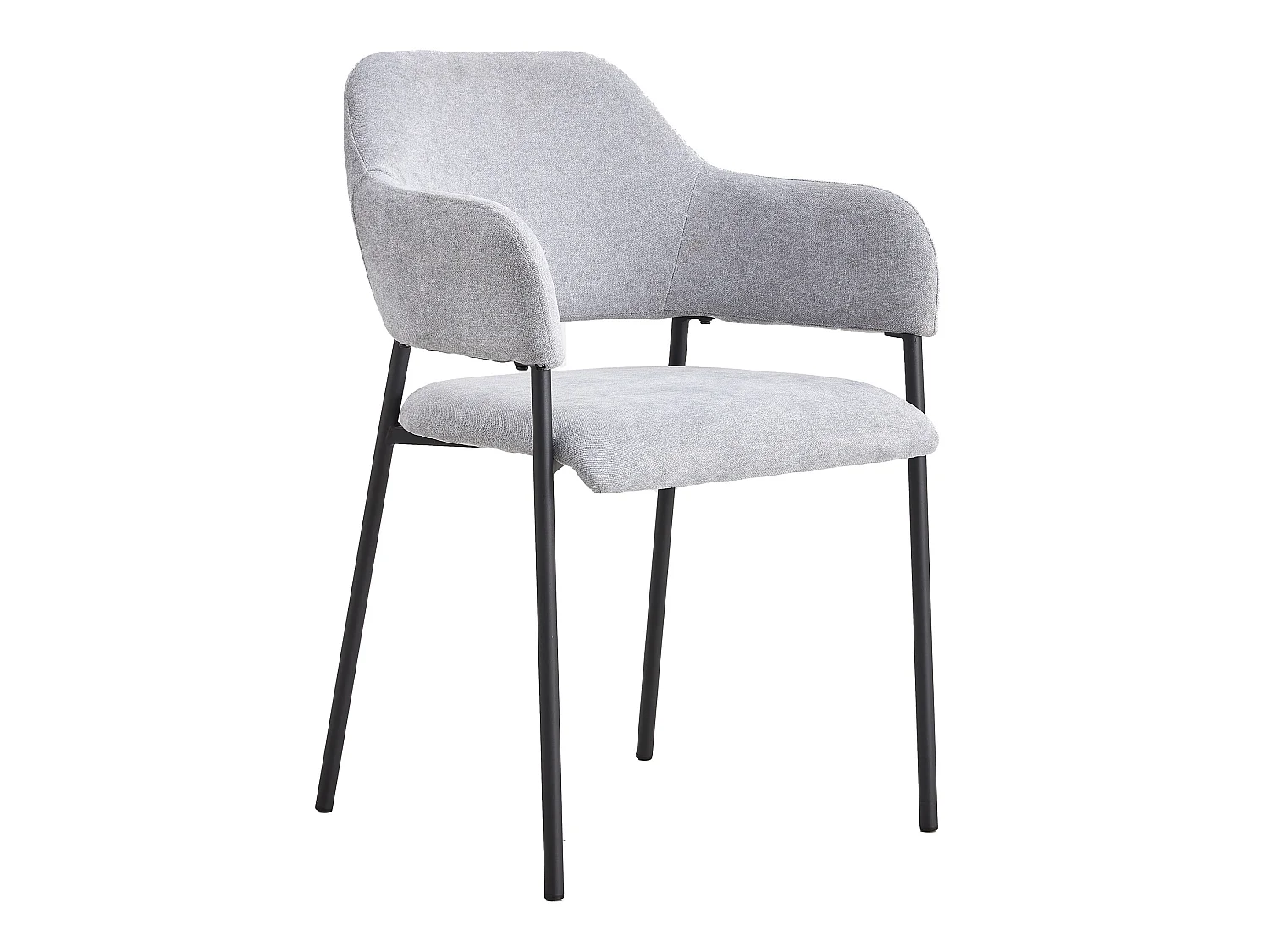 Silla tapizada con reposabrazos - azul claro - AZHAI