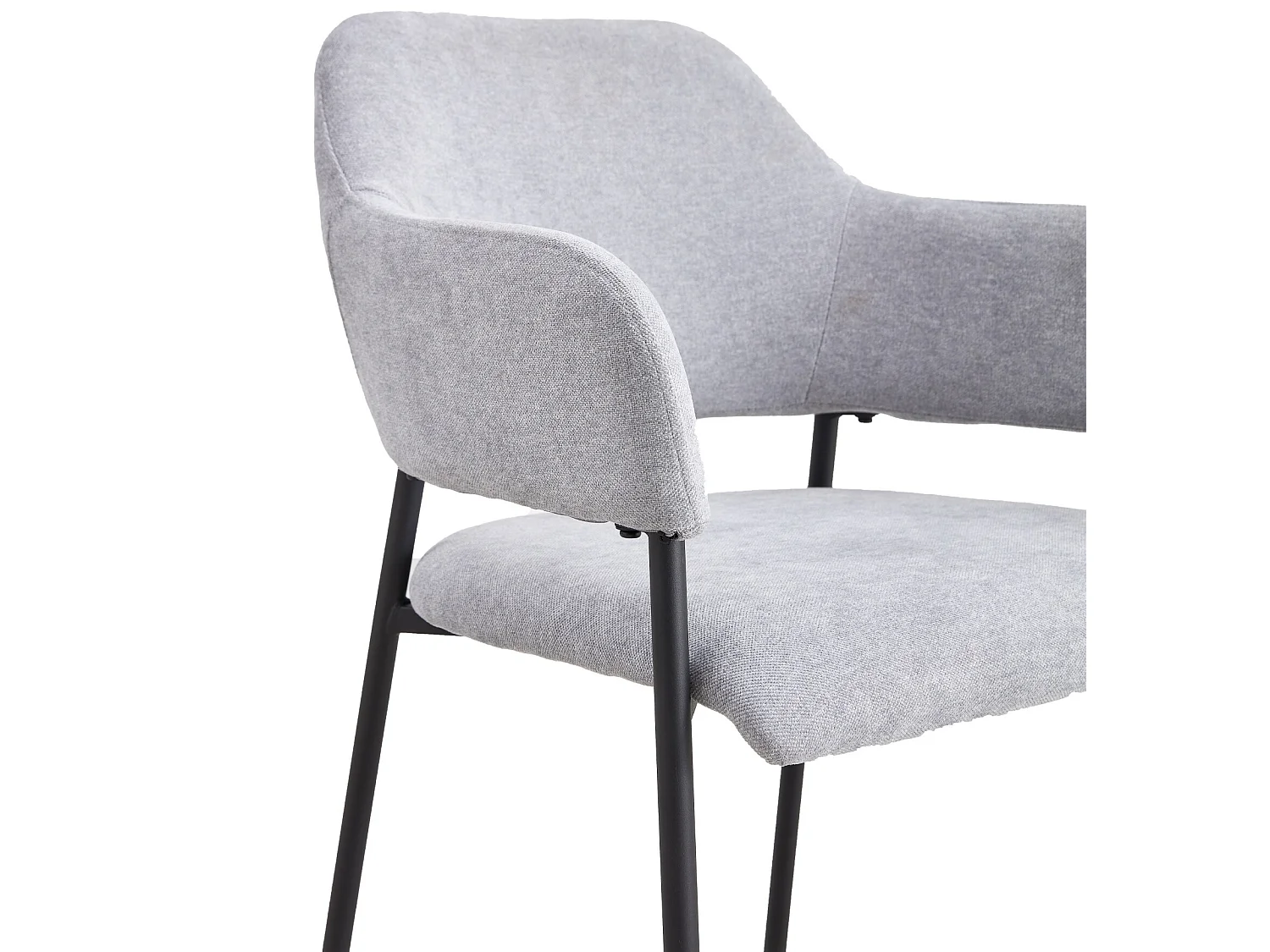 Chaise tapissée avec accoudoirs - bleu clair - AZHAI