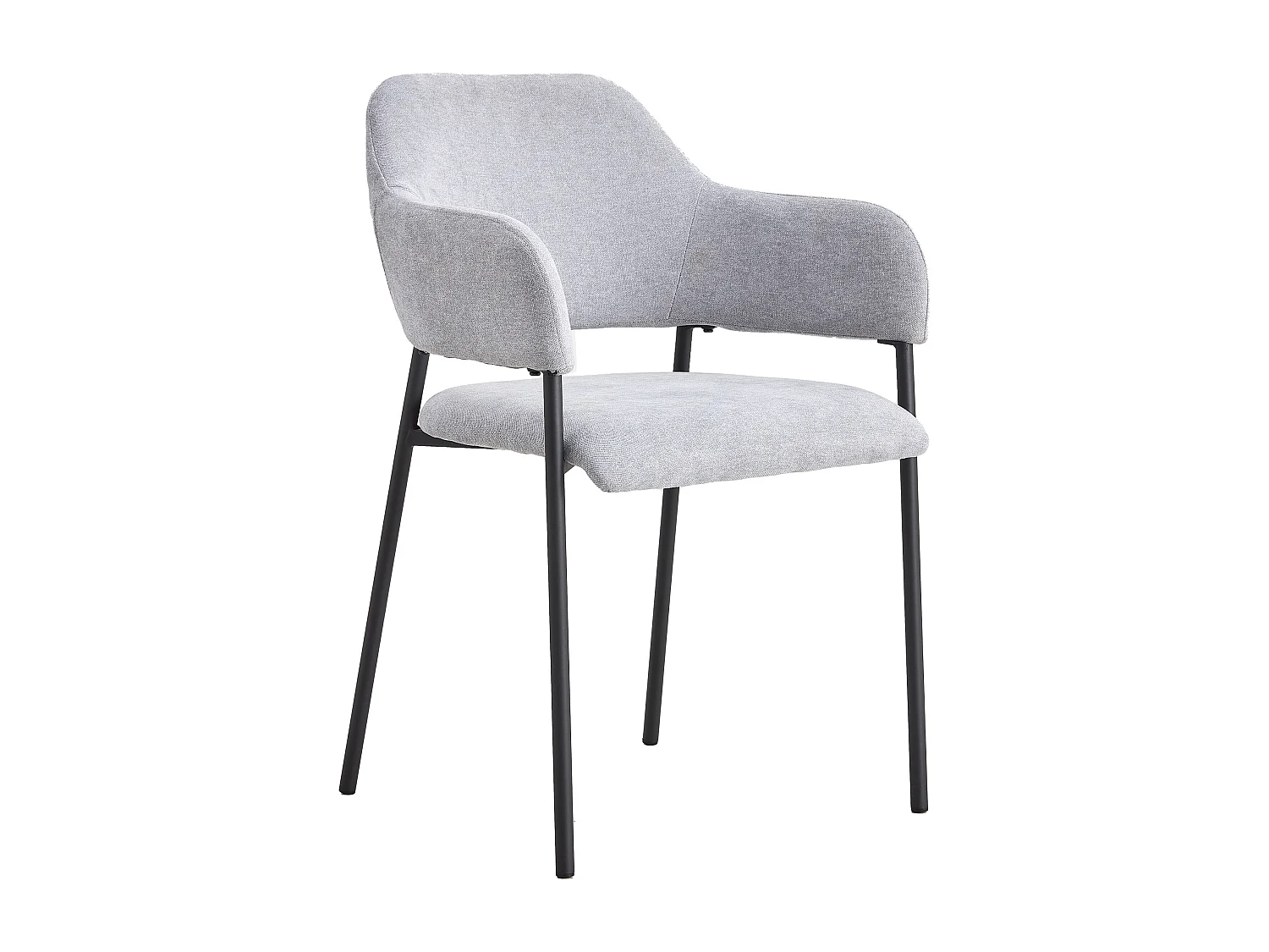 Chaise tapissée avec accoudoirs - bleu clair - AZHAI